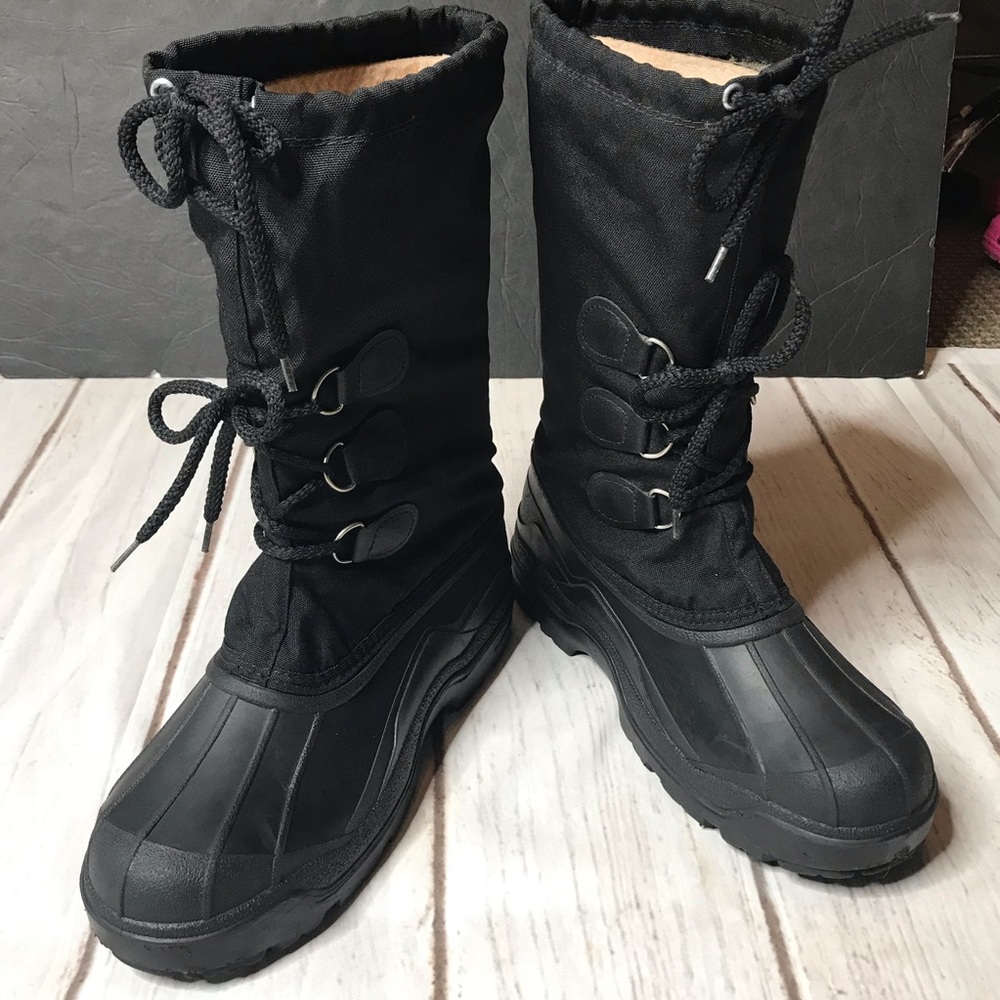Kamik Insulated Waterproof Black Winter Snow Boots Men’s Size 10 - Picture 12 of 12